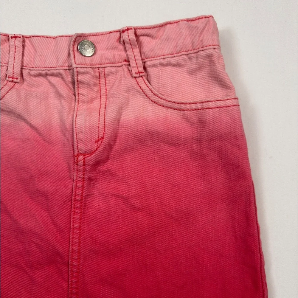 GYMBOREE‎ Girls Ombre Denim Skirt Size 7 Pink Classic Preppy Casual